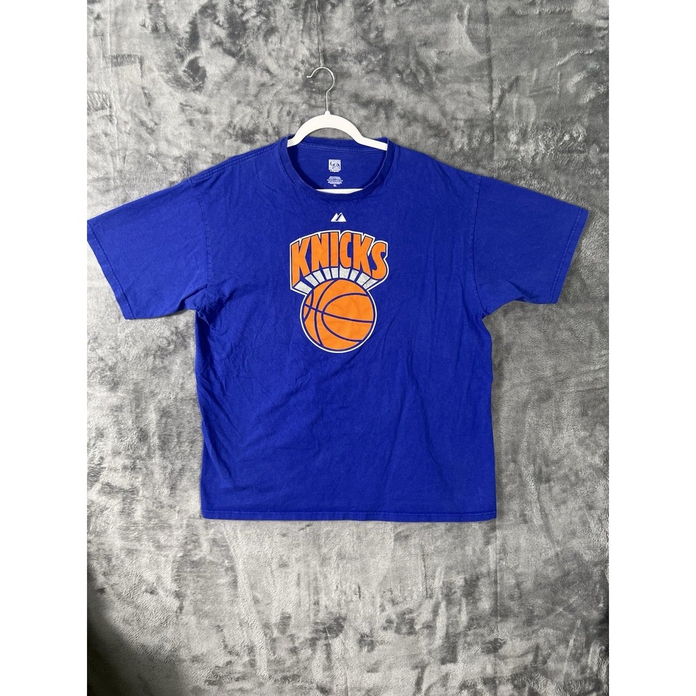 Majestic NBA New York Knicks Hardwood Classics T-Shirt Blue Mens XL Basketball